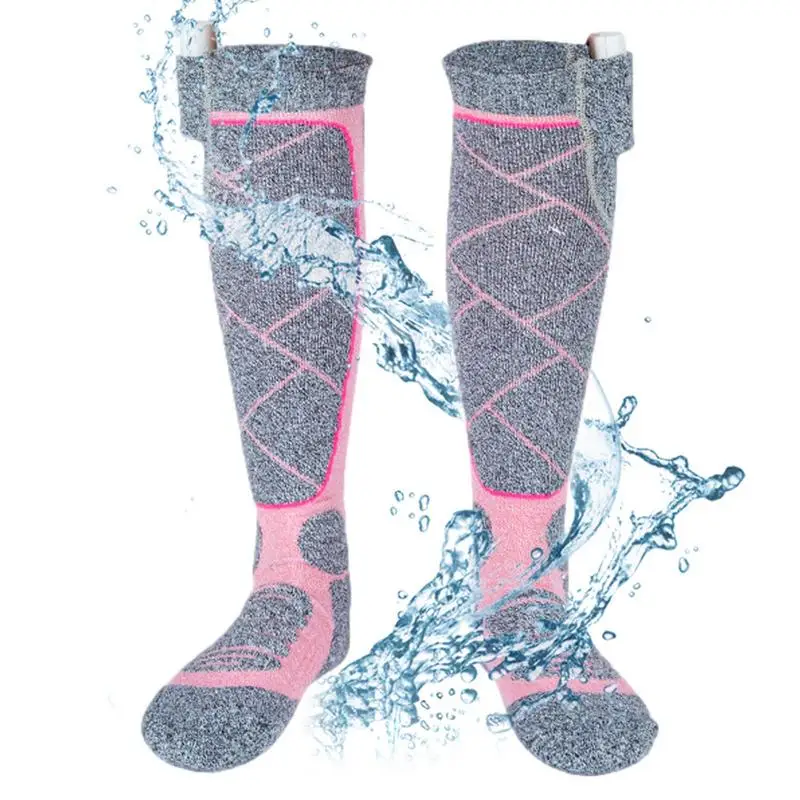 Winter Heating Socks For Women Thermal Heated Socks Soft Elastic Thicken Anti-Slip Socks For Women Men Outdoor Ski Tube Sock