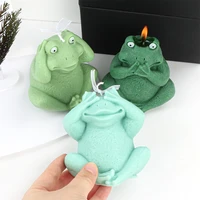 3 sizes cartoon animals no seesayhear frog silicone candle mold gypsum aromatherapy soap resin chocolate tools ornament