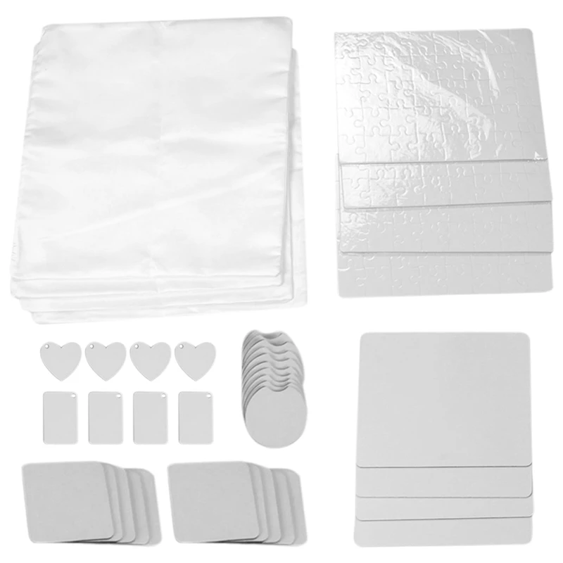 

Набор заготовок для сублимации 40 шт., пустой брелок «сделай сам», наволочки, коврик для мыши для сублимационного переноса тепла