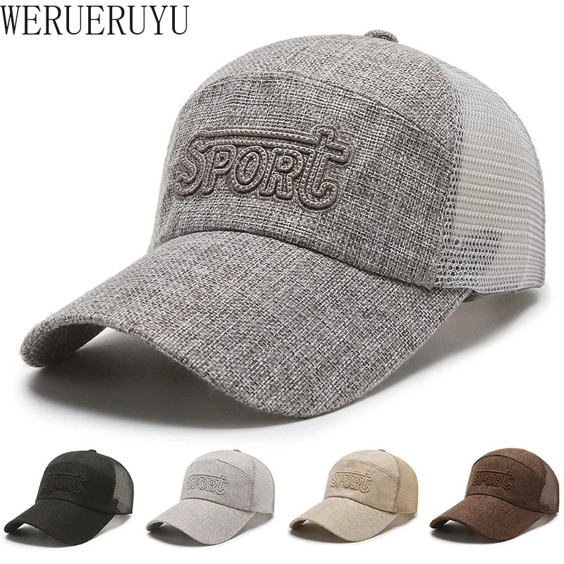 

Fashion Baseball Caps for Men Women Summer Breathable Outdoor Trucker Sports Sun Fishing Hat Golf Peaked Cap Free Shipping 2022