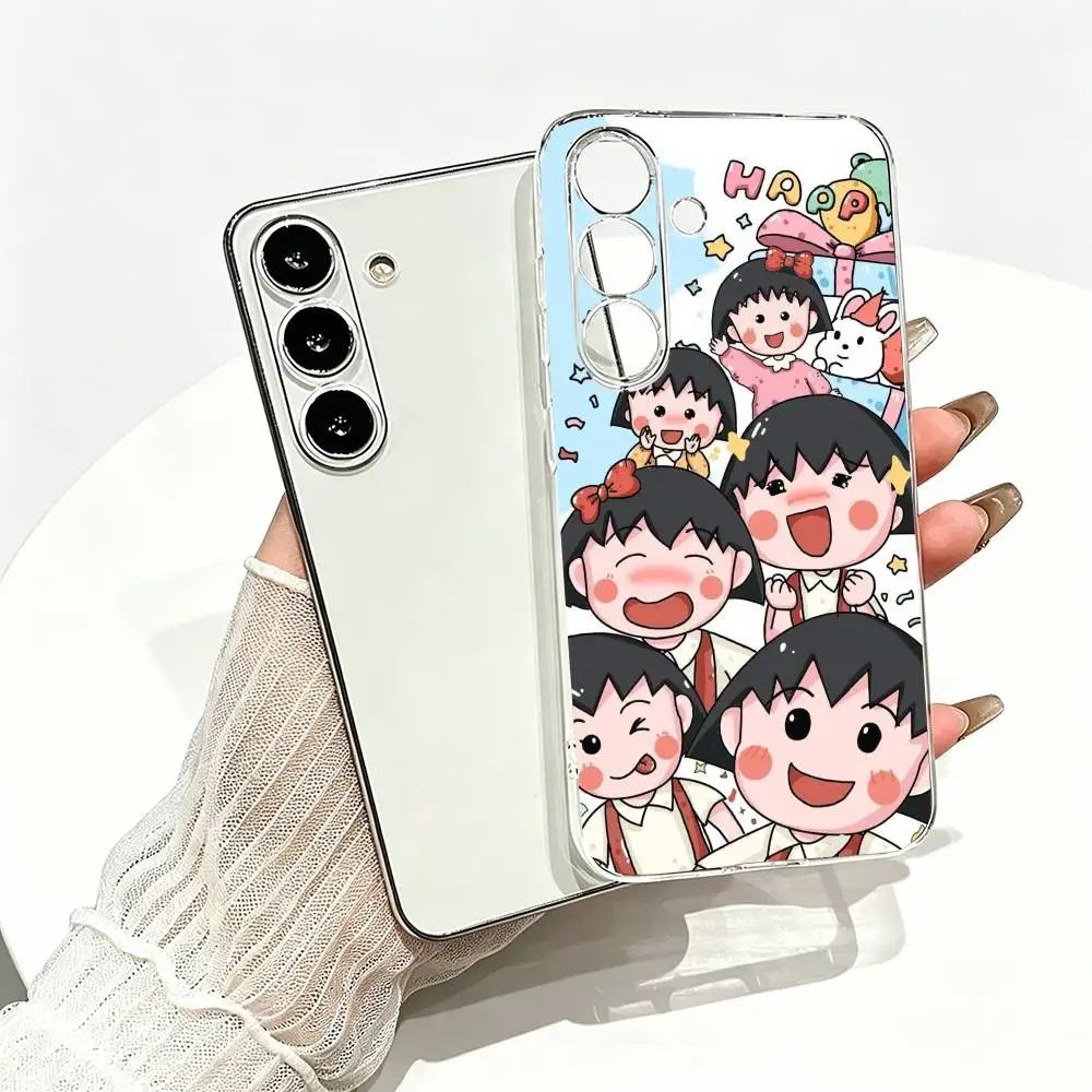 Фото Чехол для телефона Cartoon-C-Chibi-M-Maruko-chans для Samsung A10,12,20,21S,30,31,40,50,51,52,70,71, прозрачный чехол №3