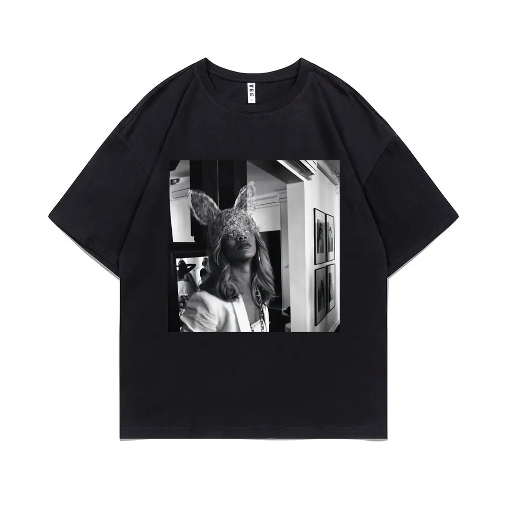 

Bunny Ears Playboi Carti Girl Graphic Print Tshirt Men Women Hip Hop Oversized T Shirts Short Sleeve Regular Men's Tops T-shirt
