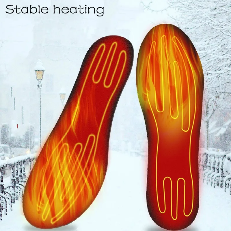 1Pair USB Electric Heated Insoles Women Men Heating Shoe Insole Winter Warm Insoles For Shoes Boots Heater Warm Foot Pads Insert