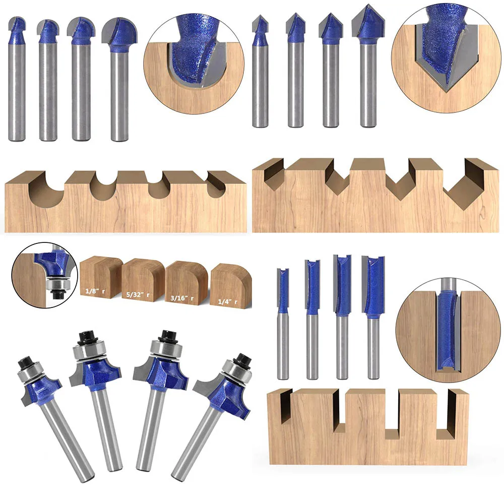 

Round-Over Router Bit Set Milling Cutter Router Bit Set Wood Cutter Carbide Shank Mill Woodworking Engraving