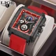 LIGE 2022 Men Watch Top Brand Luxury Waterproof Quartz Square Wrist Watches for Men Date Sports Silicone Clock Male Montre Homme Other Image
