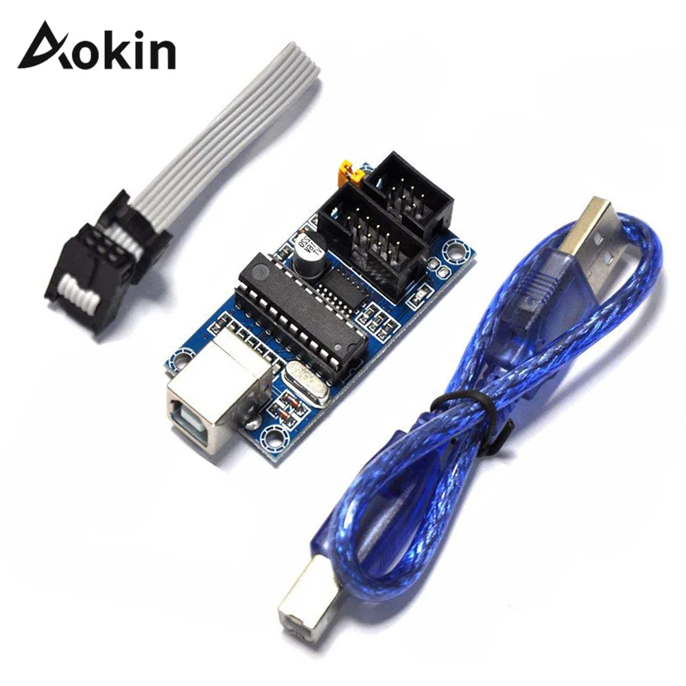 

USBTiny USBtinyISP AVR ISP Programmer Bootloader For Arduino UNO R3 IDE Meag2560 With 10pin Programming Cable One USB Cable Blue
