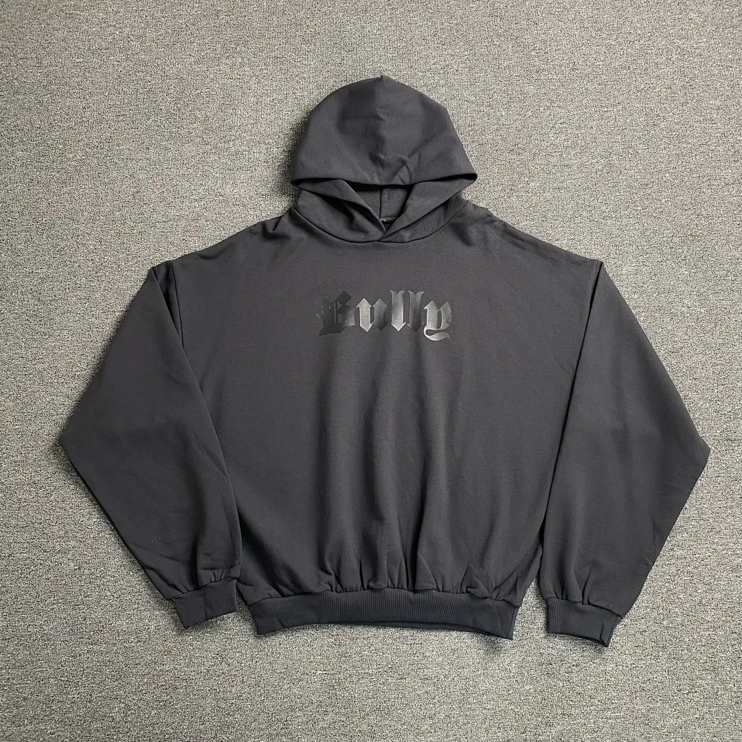 Фото Худи-толстовка YZY Thin Fleece от Канье Уэста 2026 года, мерч по альбому Bully, оверсайз, унисекс, пуловер №1