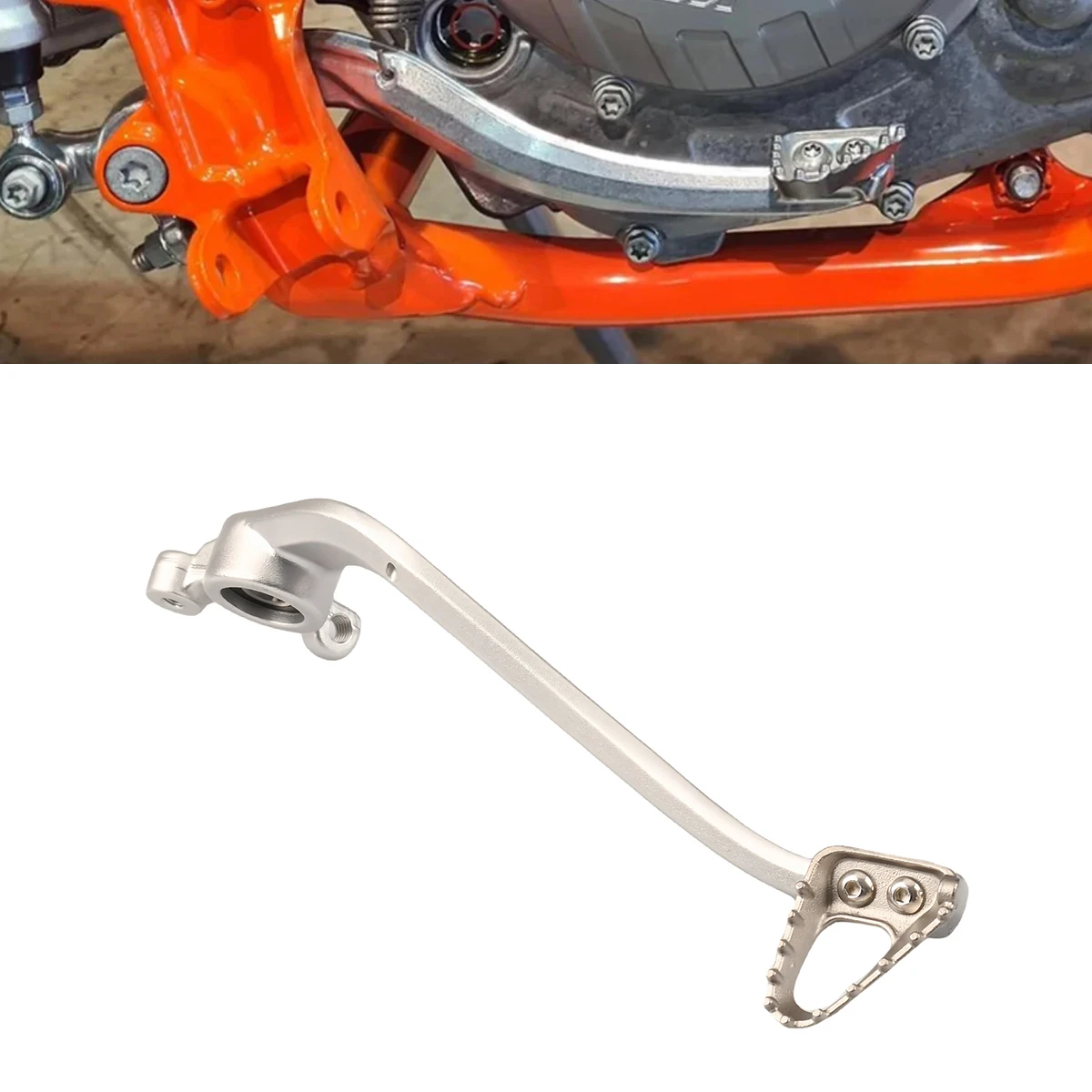 Фото Для мотоциклов KTM SX EXC EXCF XC XCW XCFW 125 250 300 350 450 500 2016-2024: Запчасти и аксессуары для мотоциклов, задний ножной тормозной рычаг/педаль №1