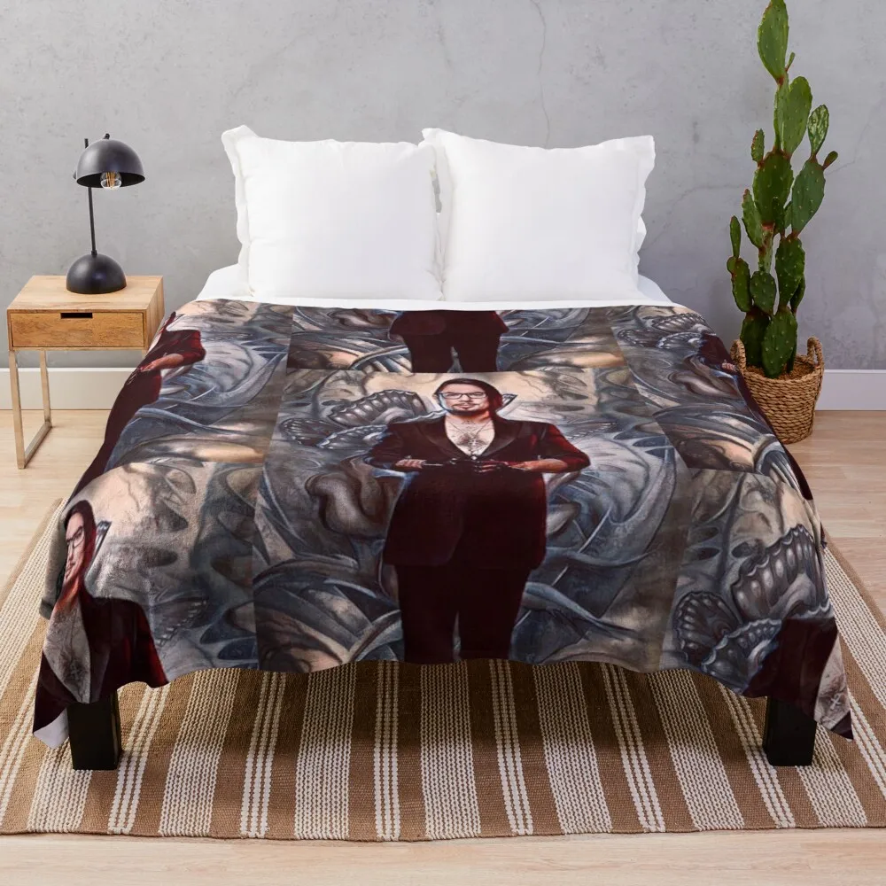 

Dave Navarro Throw Blanket Designer Blanket Knitted