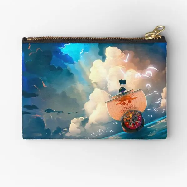 

Thousand Sunny Zipper Pouches Panties Pocket Storage Money Underwear Socks Coin Cosmetic Bag Pure Wallet Small Women Men