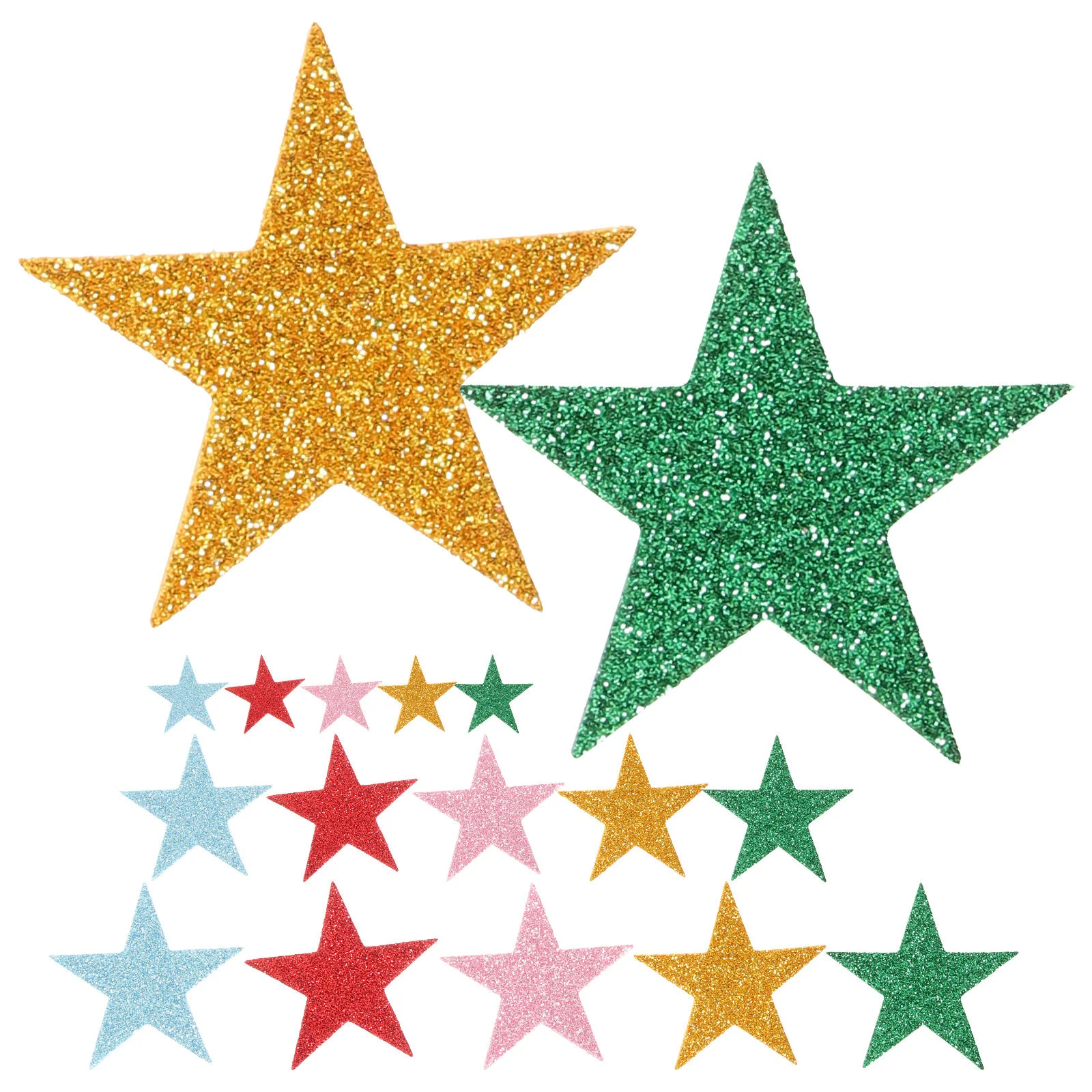 

4 Bags Crafts Self-adhesive DIY Sticker Decor Stickers Christmas Decoration Colorful Gift Star Shape Scrapbook