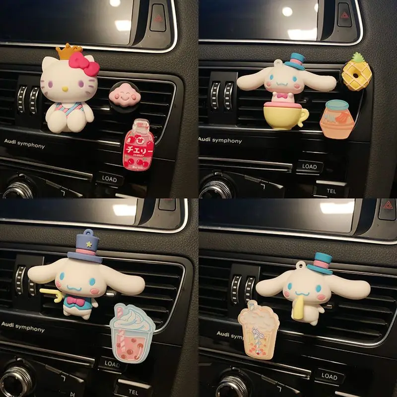 

Sanrio мультфильм аниме Hello Kitty моя мелодия Kuromi аниме Kawaii автомобильный аромат Воздухоочиститель для автомобиля красивое украшение