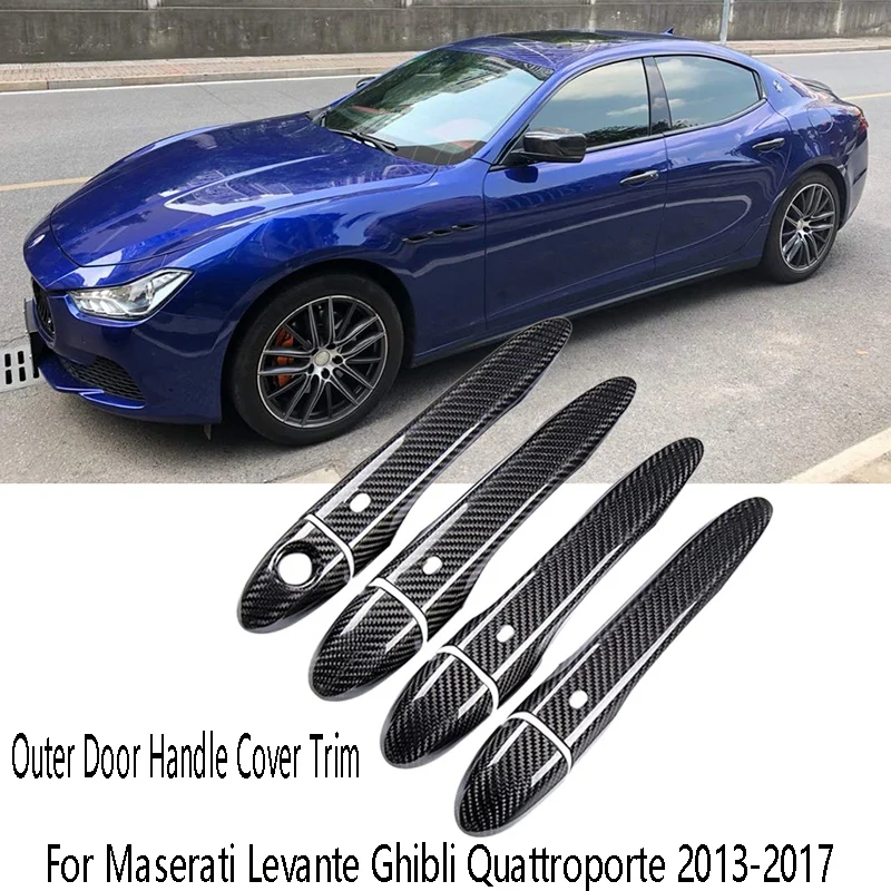 

Carbon Fiber Outer Door Handle Cover Trim Decoration for Maserati Levante Ghibli Quattroporte 2013-2017