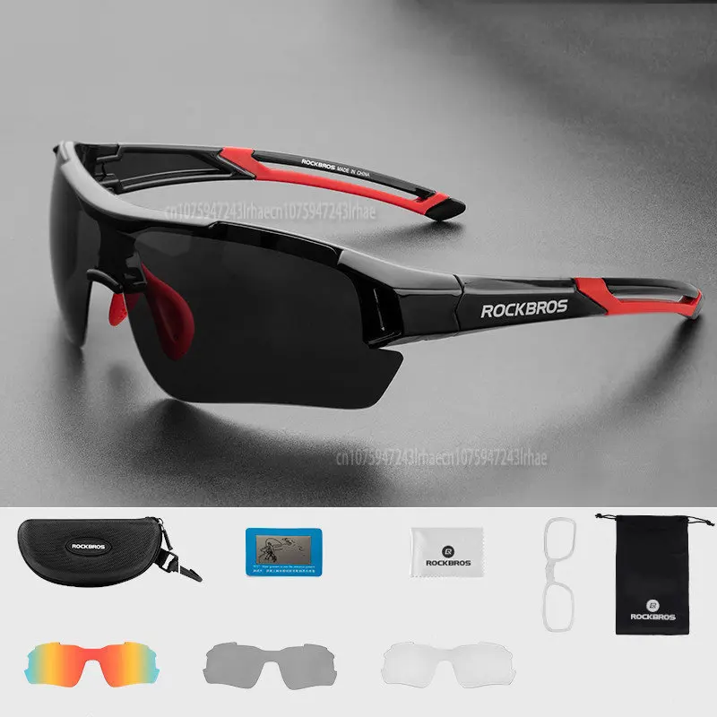

Очки ROCKBROS мужские спортивные поляризационные, защитные очки с 5 линзами для велоспорта, шоссейных и горных велосипедов