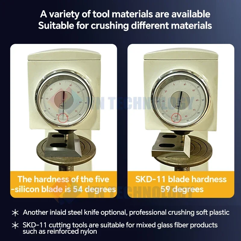 VNTECH Мощная промышленная дробилка для измельчения гранул пластиковая