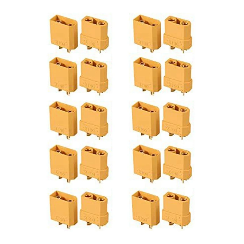 

HOT-10 Pair XT90 XT90H Battery Connector Set 4.5Mm Male Female Gold Plated Banana Plug For Lipo Battery