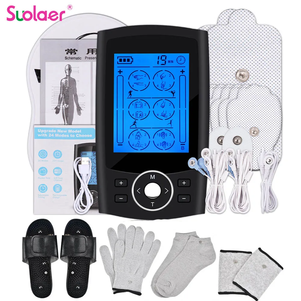 

36 Modes Tens Unit EMS Eletric Muscle Stimulator USB Portable Low Frequency Pulse Body Massager Pain Relief Relax Physiotherapy