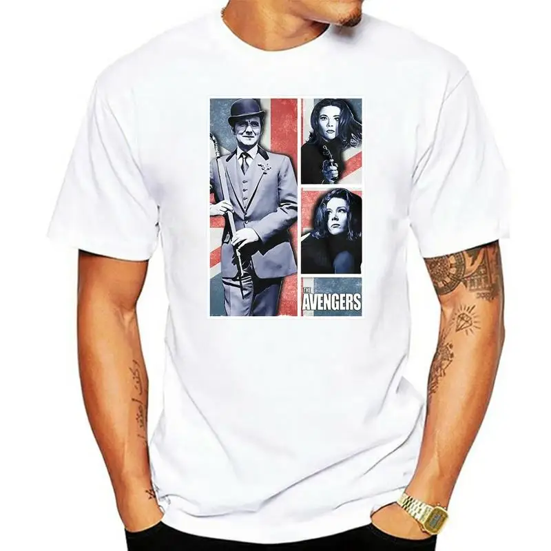 

New The T-Shirt John Steed Emma Peel Tee Sixties Macnee Rigg Cult TV TEE Shirt Summer Style Casual Wear