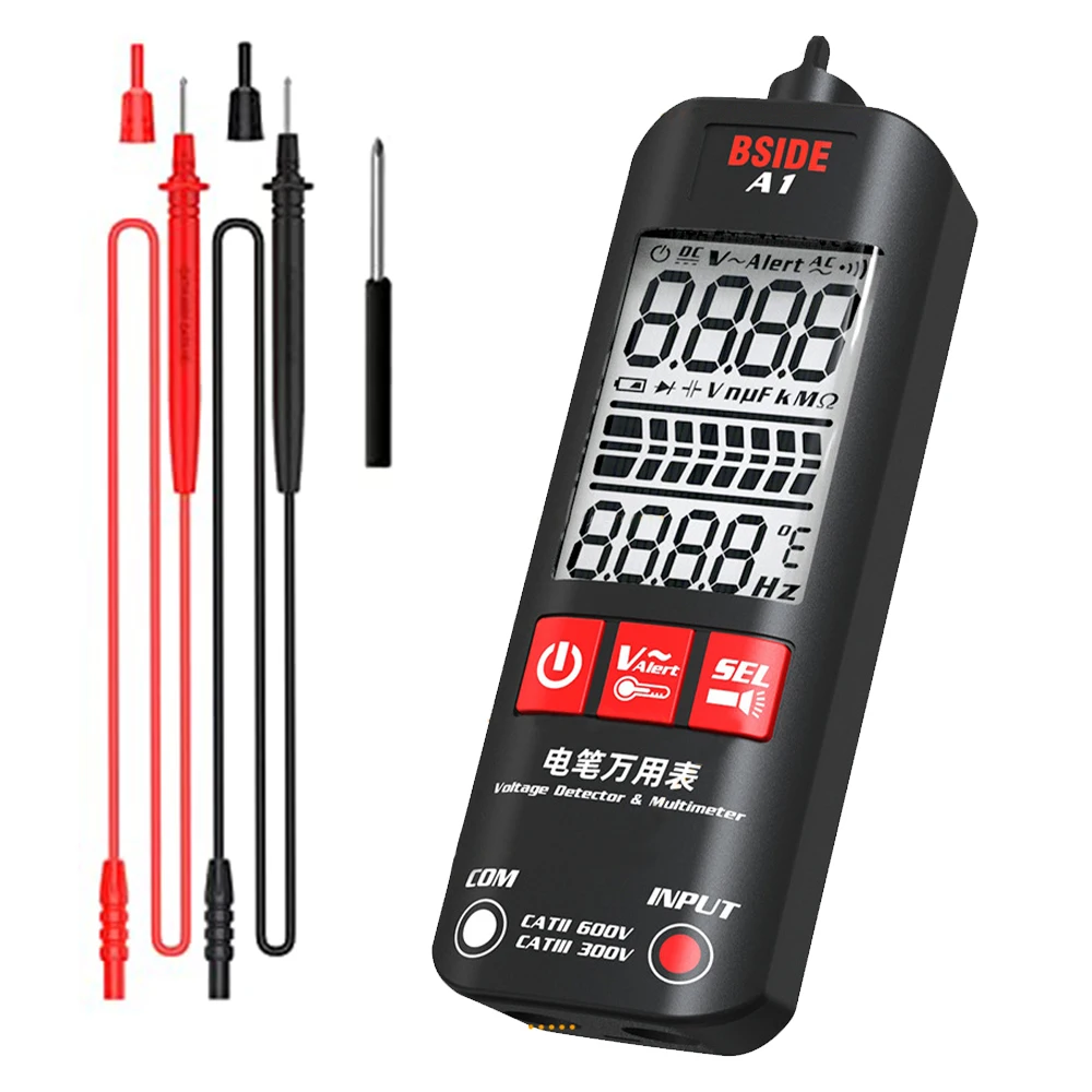 

A1 Fully Automatic Intelligent Digital Multimeter Anti-Burn Digital LCD Backlight Multimetro Voltage Tester Neutral Wire Check