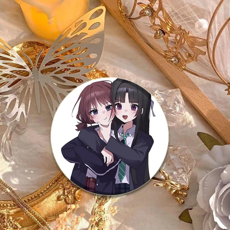 32/44/58mm Round Anime Brooches GIRLS BAND CRY Lapel Pins Cute Cartoon Handmade Badge Backpack Hat Jewelry Accessories Gifts