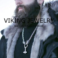 ancientdomineering nordic viking celtic thor hammer necklace good luck amulet silver pendant mens viking jewelry manly necklace