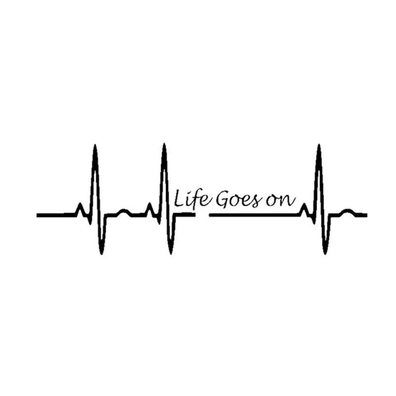 

LLY-2379 Creative Heart Rate Monitoring Modeling Personality Car Stickers PVC Hot Selling Auto Window Bumper Waterproof Decal
