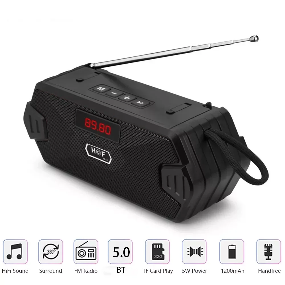 

Portable Wireless Bluetooth-compatible Speaker Bass Column Outdoor USB Speakers With FM Radio AUX TF MP3 For Phone