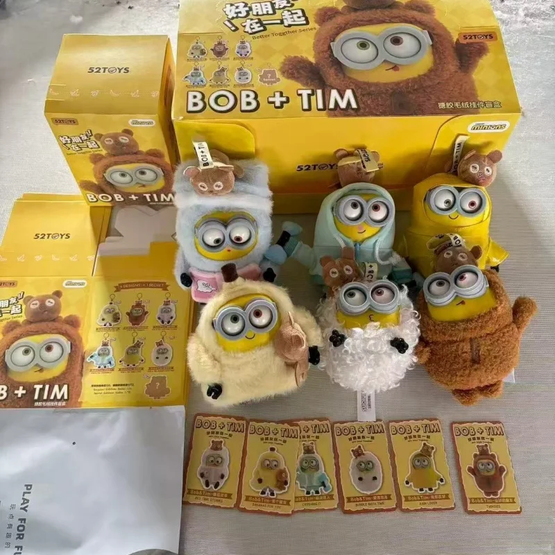 52TOYS Bob Tim Minions: Серия «Лучше вместе» — Милые аниме-фигурки из мультфильмов, плюшевые модели, подарочная коробка, модные игрушки для коллекции и подарков (art.: 3920dbfb2fb55) - 3920dbfb2fb55