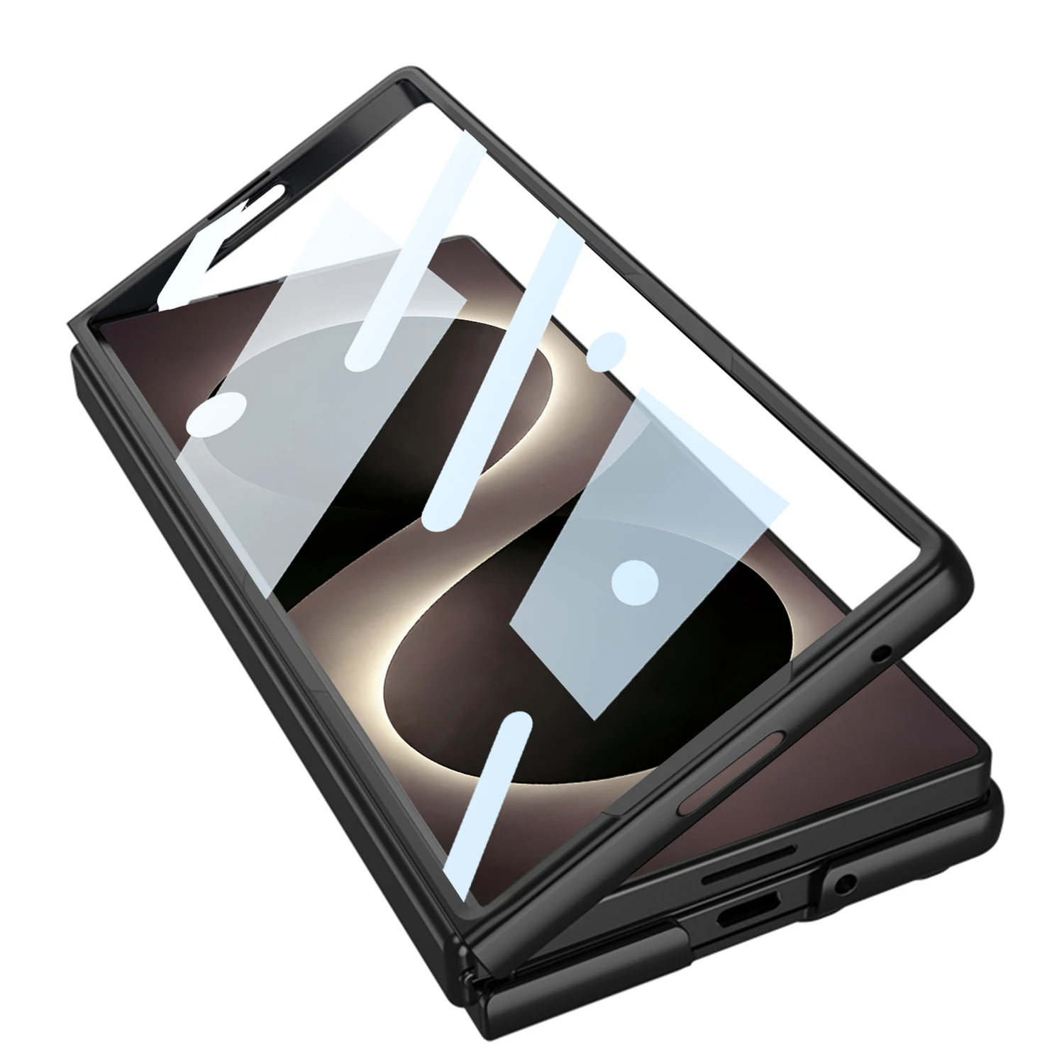 Фото Чехол GKK Matte Slim для Samsung Galaxy Z Fold 8 Ultra ZFold8, тонкий, жесткий, из поликарбоната, с отсеком для стилуса, защитная пленка из стекла 9H HD, в комплекте стилус. №4