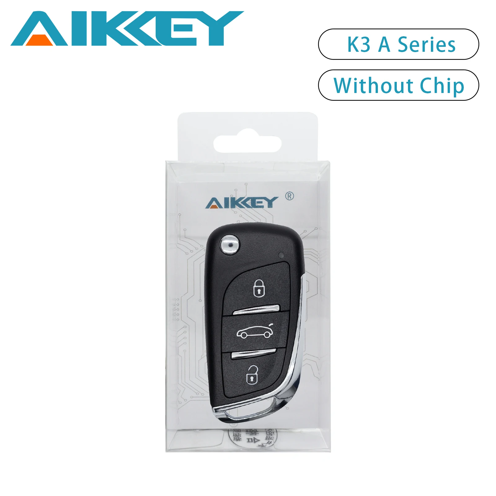 AIKKEY K3 A Series 3-кнопочный универсальный дистанционный автомобильный брелок типа DS