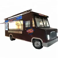 OEM Hot Sale Mobile Street Food Vending Trucks  Fast Van Ice Cream Coffee Kiosks Trailers with Freezer and Cooking Equipment