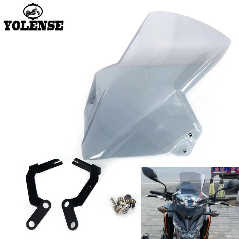 

For HONDA CB650F CB 650F CB650FA 2014 2015 2016 2017 18 Motorcycle Racing Flyscreen Windshield Windscreen Wind Shield Protector