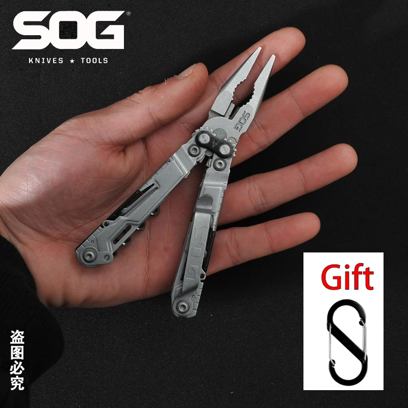 

SOG PP1001 18-in-1 PowerPoint Multi Tool Pliers Mini EDC Folding Hand Tools Outdoor Camping Equipment With Nylon Sleeve HeadTool