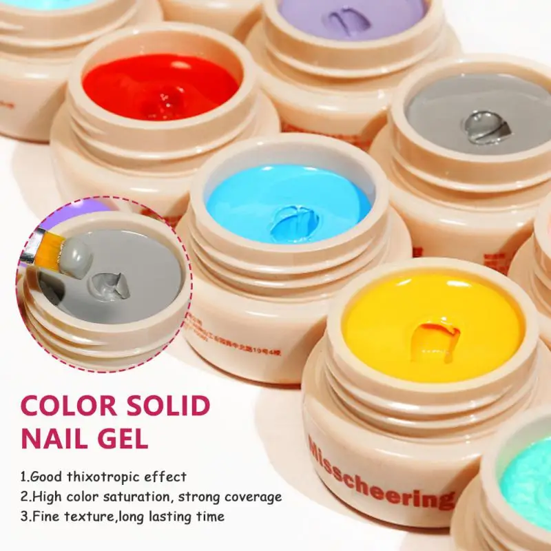 22 Solid Colors Paint Gel Nail Art Designs Hot Sale Soak Off UV LED Ink Color Varnish Gel Nail Polish Lacquer TSLM1