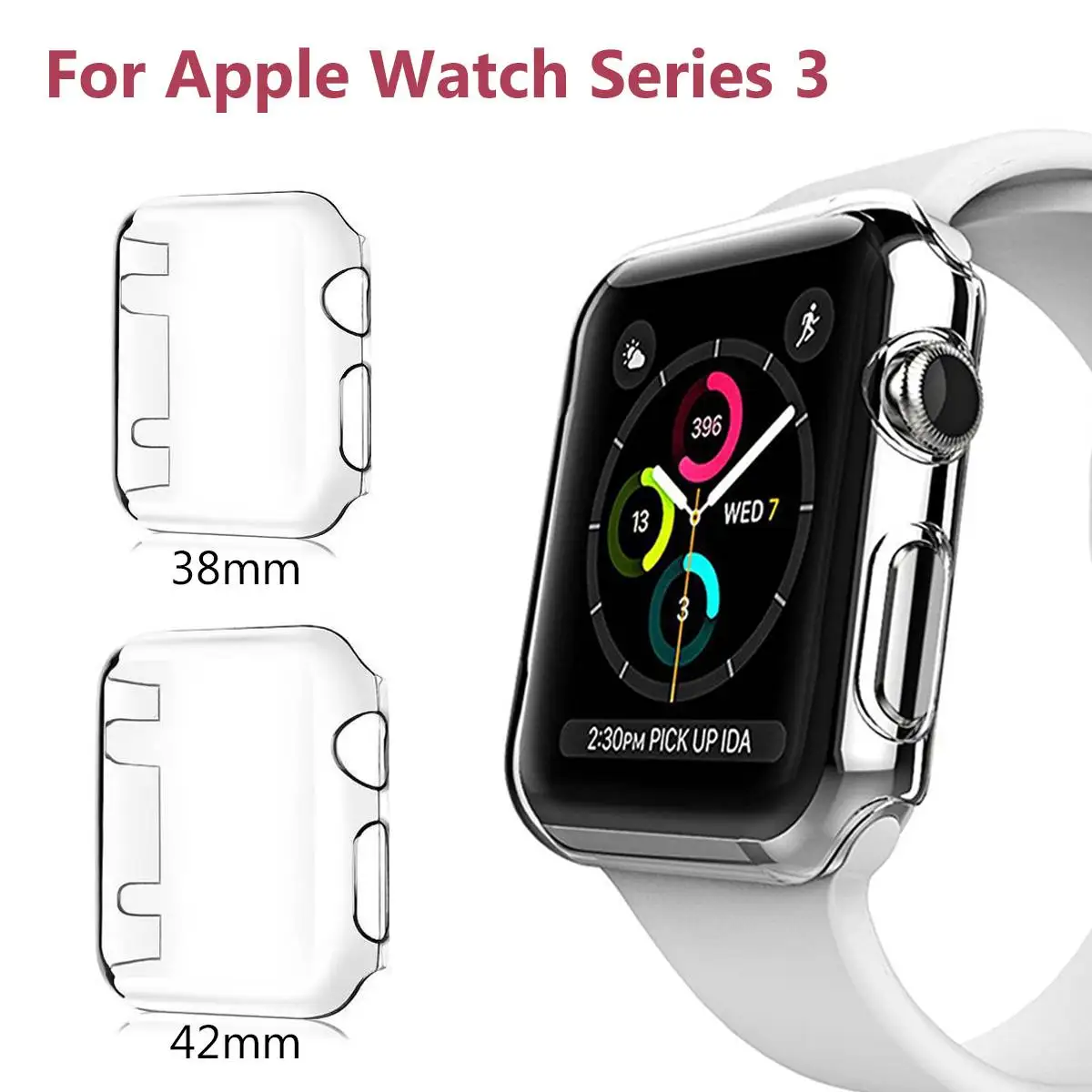 

Защитный чехол для Apple Watch Series 3 38 мм 42 мм 4H, пластиковый твердый материал, аксессуары для умных часов