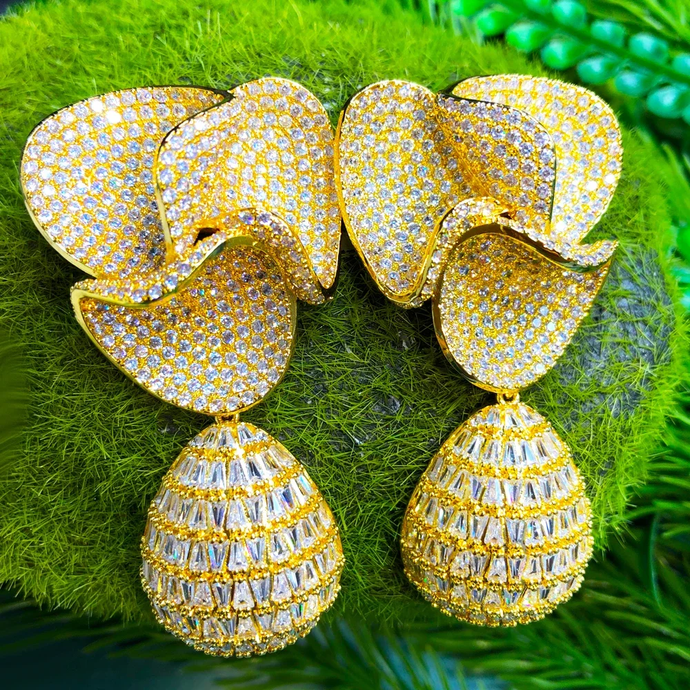 Kellybola Роскошные великолепные большие серьги-капли для женщин блестящие серьги с