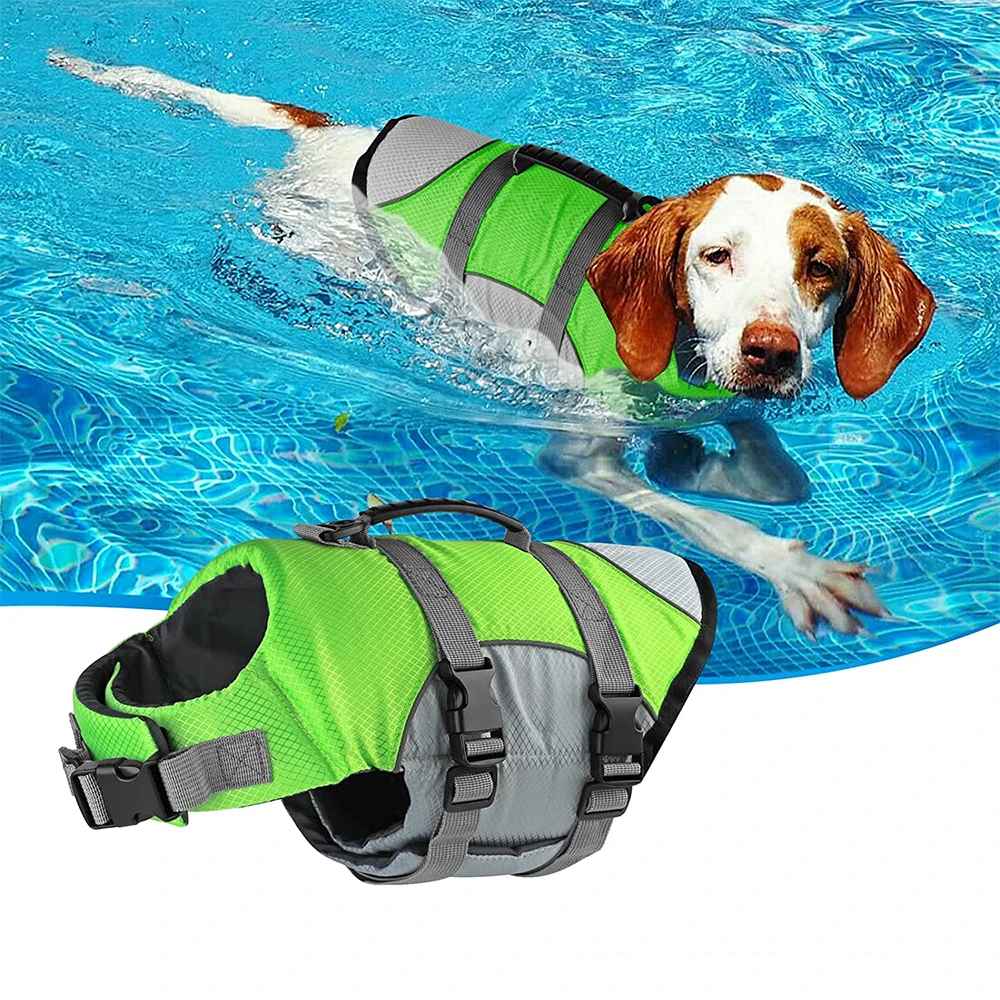 

Reflective Dog Life Jacket Sport Safety Rescue Vest Dog Clothes Adjustable Vests Puppy Float Swimming Suit for All Pet Dogs