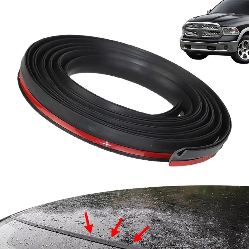 

Windshield Rubber Seal Strip Reduce Noise Front Windshield Weather Stripping Rubber Flexible H Type Anti UV Sealing Strip Car