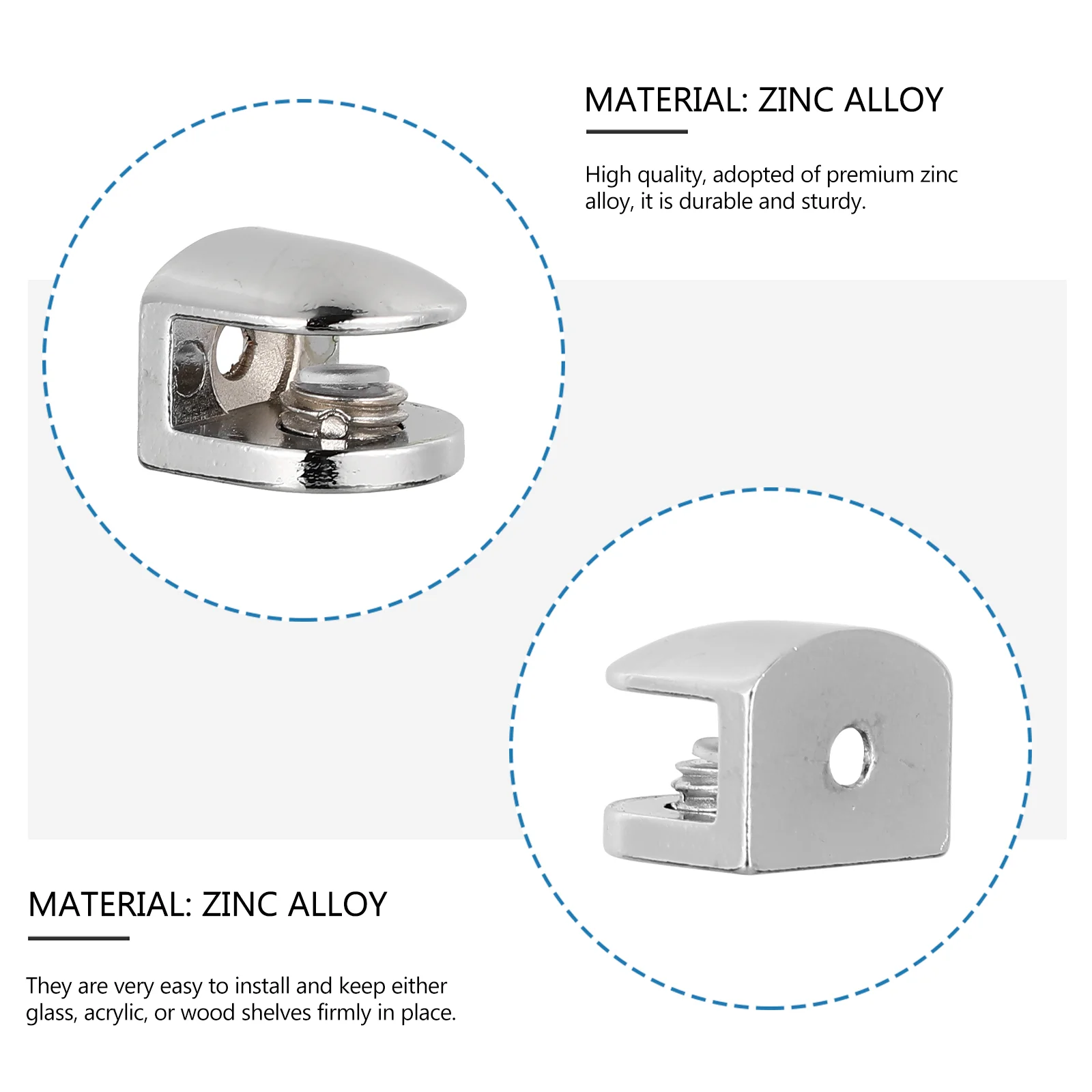 Стеклянные зажимы-скобы крепежные скобы для полки зажимы бассейна двусторонний