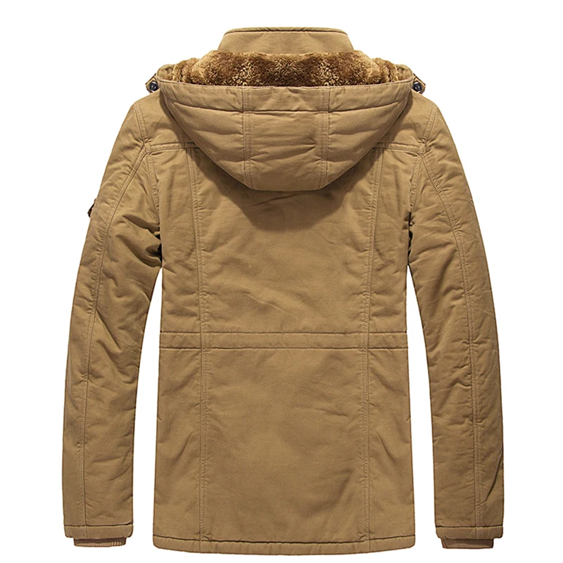 Winter Jacket Men Thicken Fleece Washed Cotton Military Parkas Coat Brand High Quality Casual Fashion Men Jacket L-5XL