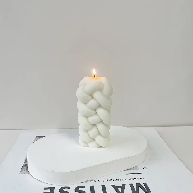 

Braided Twine Candle Silicone Mold DIY Twist Pillar Handmade Soap Aromatherapy Plaster Resin Mold Scented Candle Making Supplies