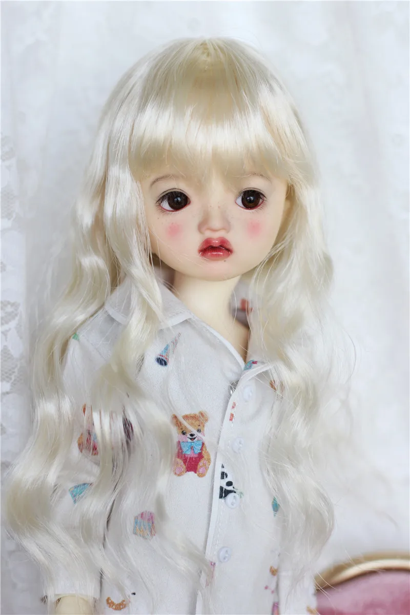 

6 points 4 points 3 points giants baby BJD baby wig imitation Mohair soft silk small wave long hair