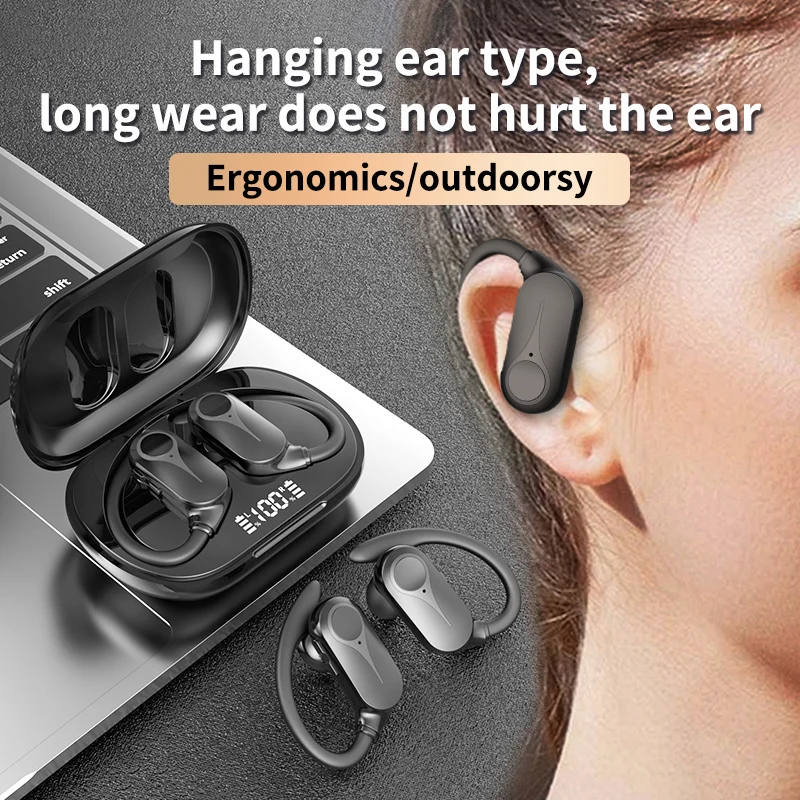 

Wireless Car Bluetooth Headset Large Volume Sports Business Driving Ear Hanging Painless Wear Super Long Standby Universal