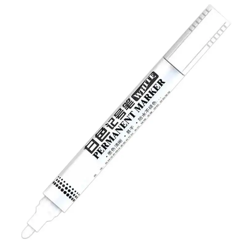 

Перманентная ручка, белый акриловый карандаш с водонепроницаемыми супер компактными белыми чернилами, для творчества, рисования на стекле, каменной бумаге, металле