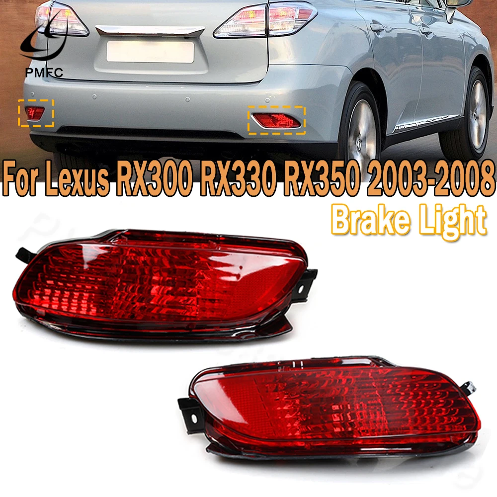 PMFC Car Styling LED Bumper Tail Fog Light Rear Brake Lights Turn Signals Stop Lamp Red Len For Lexus RX300 RX330 RX350 2003-08
