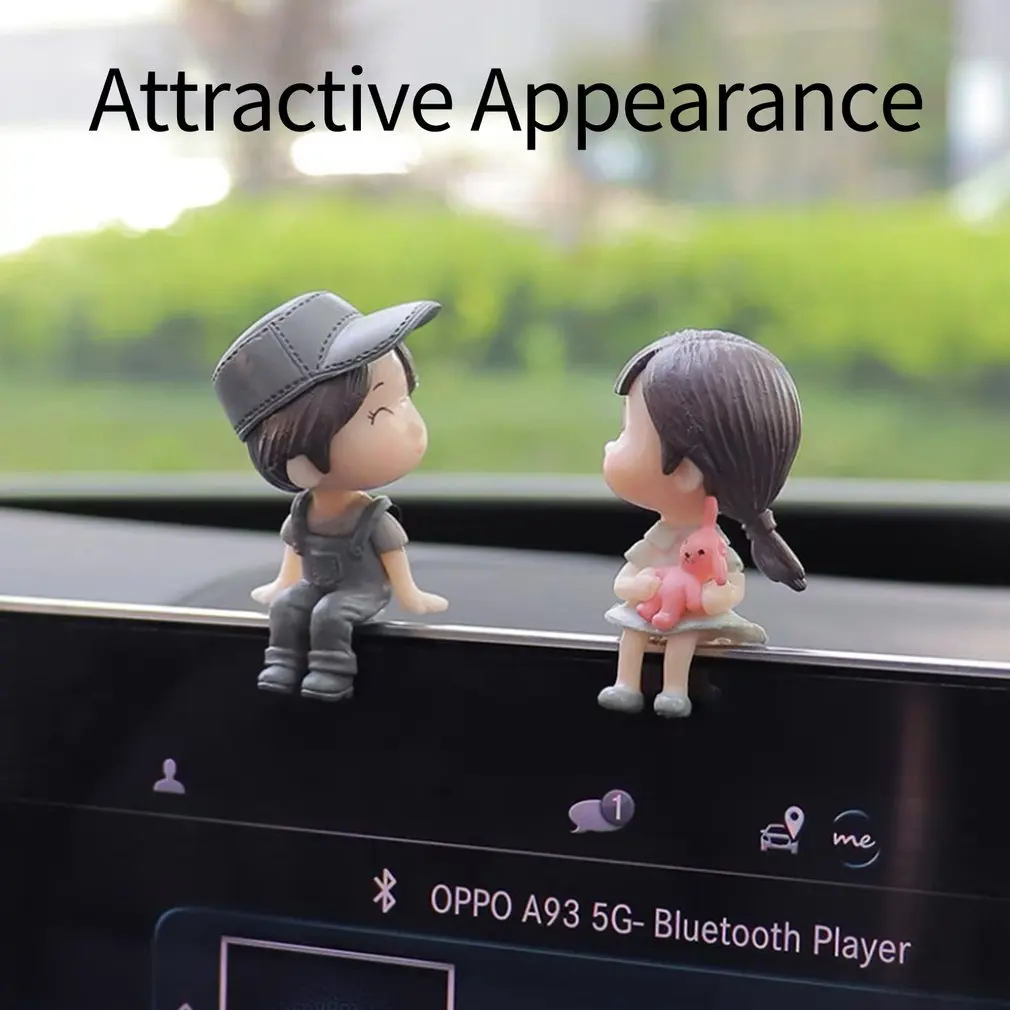 

2022 автомобильные аксессуары, милые Мультяшные парные фигурки, фигурки, воздушный шар, украшение, авто интерьер, приборная панель для девоче...