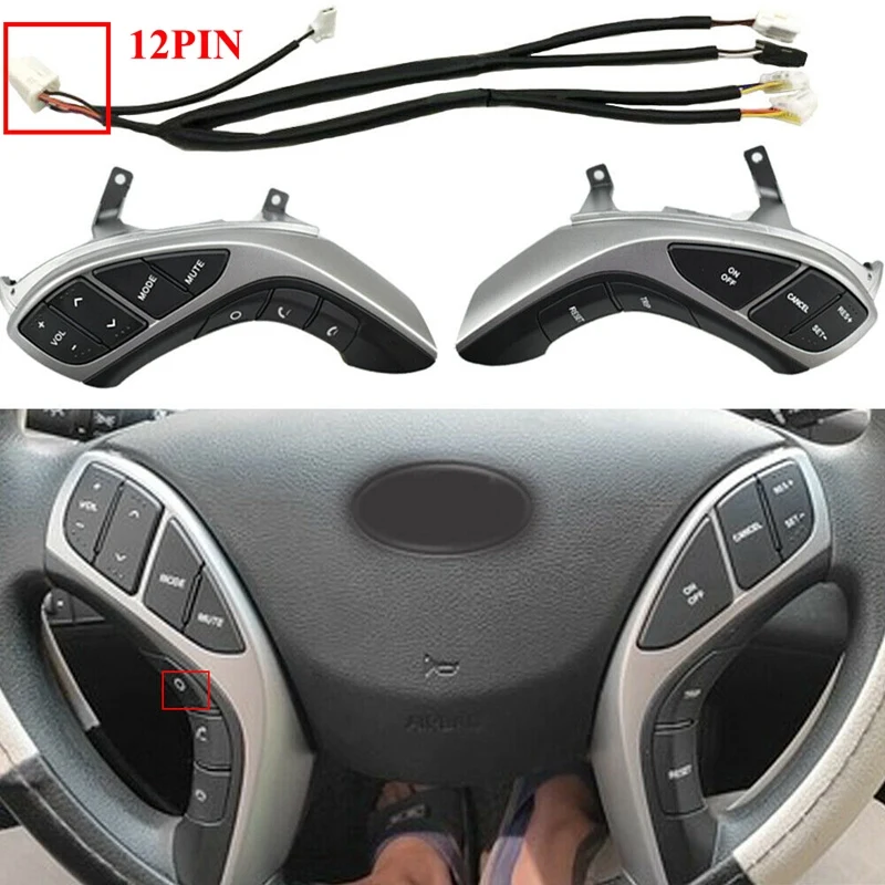 

Car Steering Wheel Control Switch Button For Hyundai Elantra 2012 2013 2014 MT