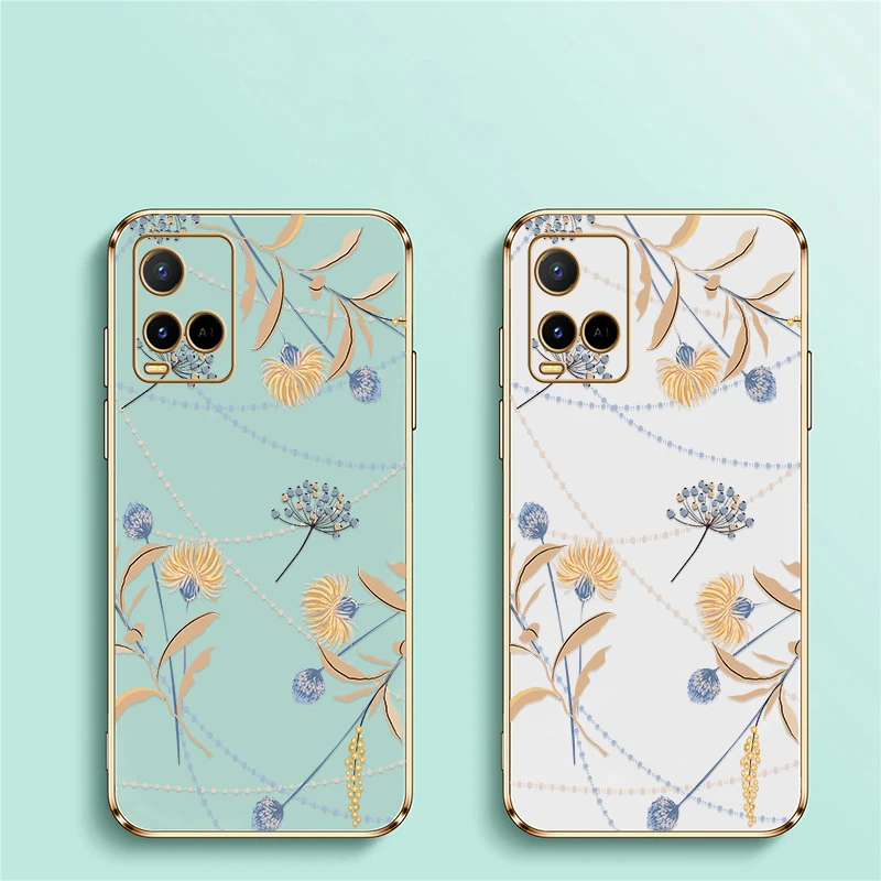 Чехол с рисунком листьев для Vivo V19 V11 Pro V9 V5S V17 Россия V15 V11i V5 Lite V7 Plus новый модный