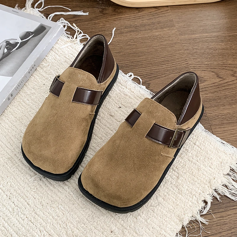 Женская обувь Осенняя женская без шнуровки Осень Новое зимнее платье Мокасины