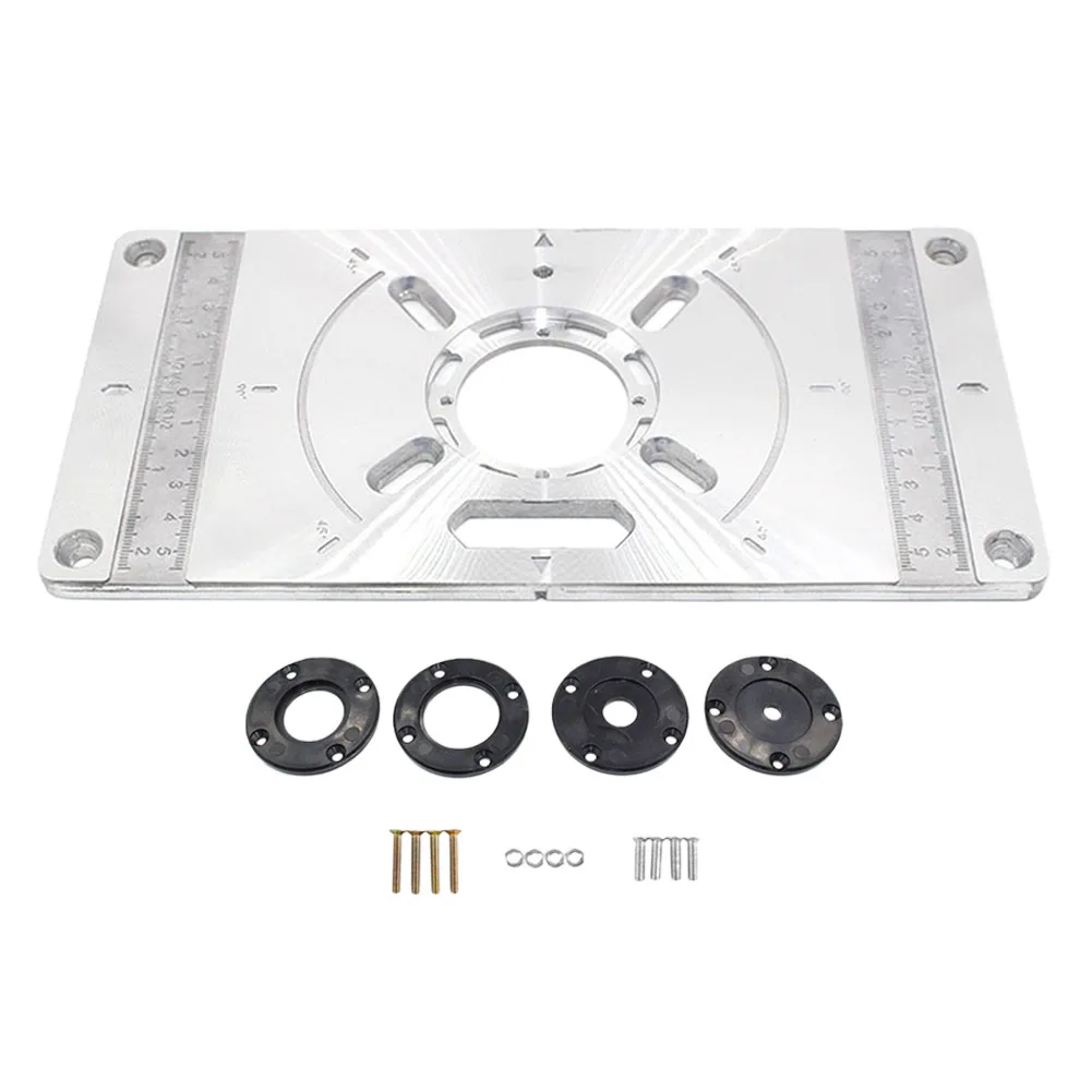 

Insert Router Plate Aluminium Alloy Convenient Engraving Models Plastics Rings Woodworking Practical Brand New